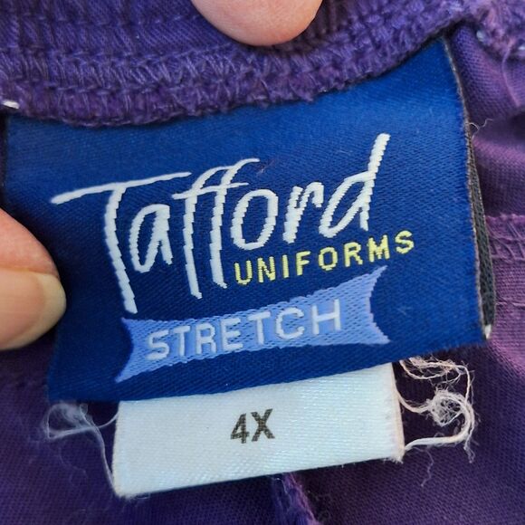 Womens Tafford Scrub Pants 4X Pink Purple Medical Pockets Lot Of 2 Uniform‎ Work - Picture 10 of 16